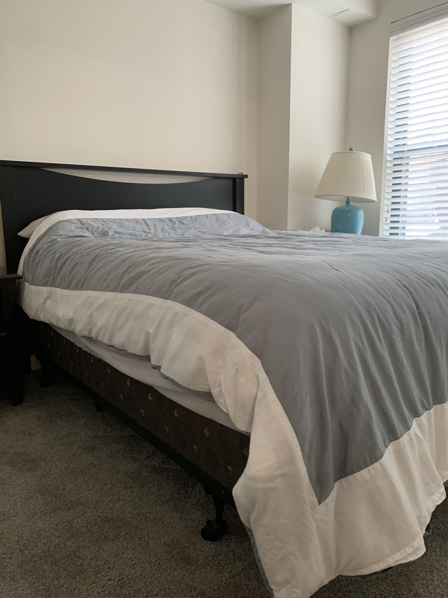 Queen size Bed with mattress and frame