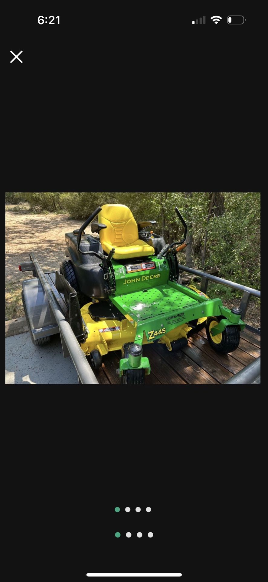 John Deere Z445 Lawn Mower $800