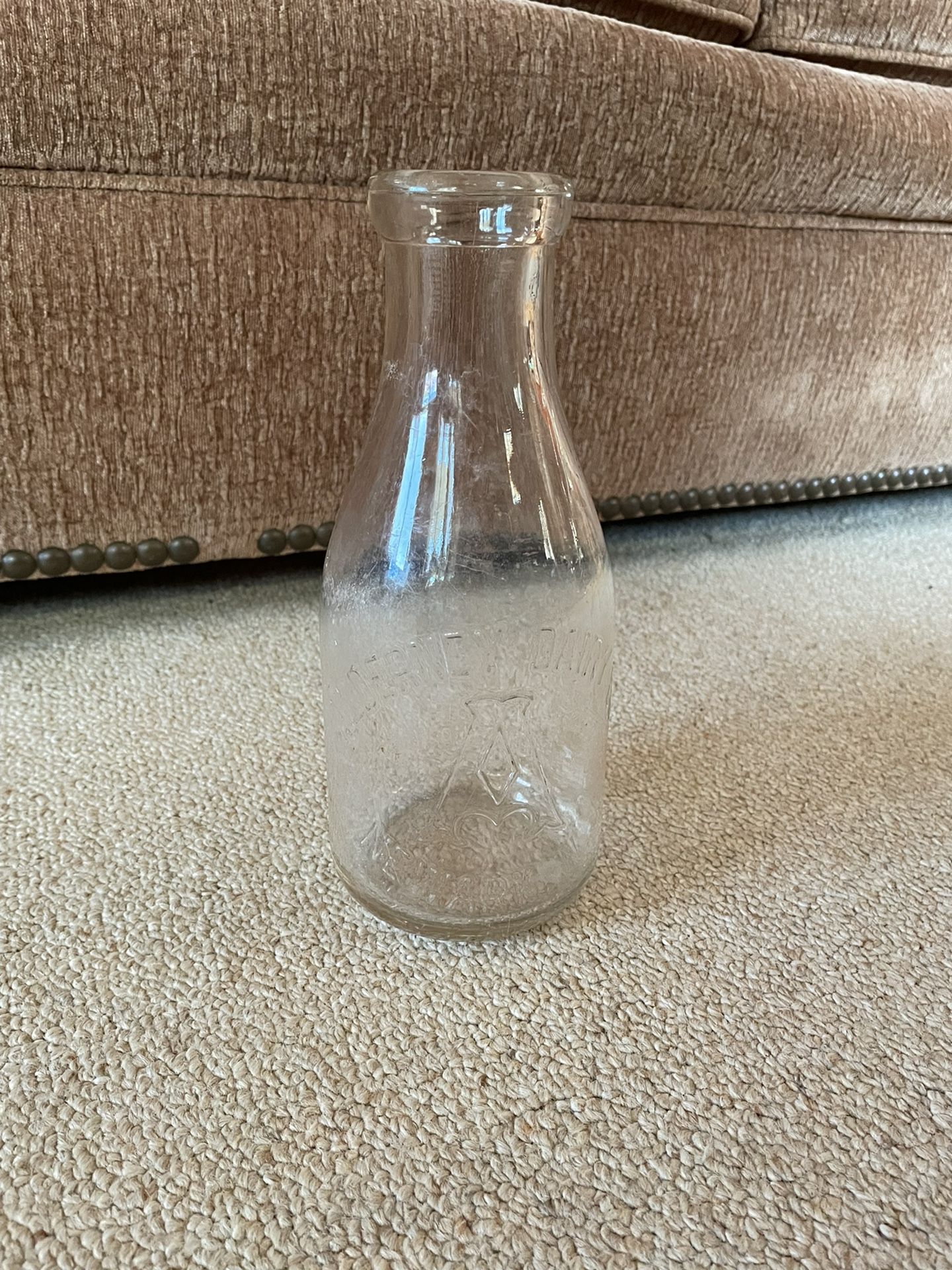 Vintage Alderney Dairy Co Glass Bottle