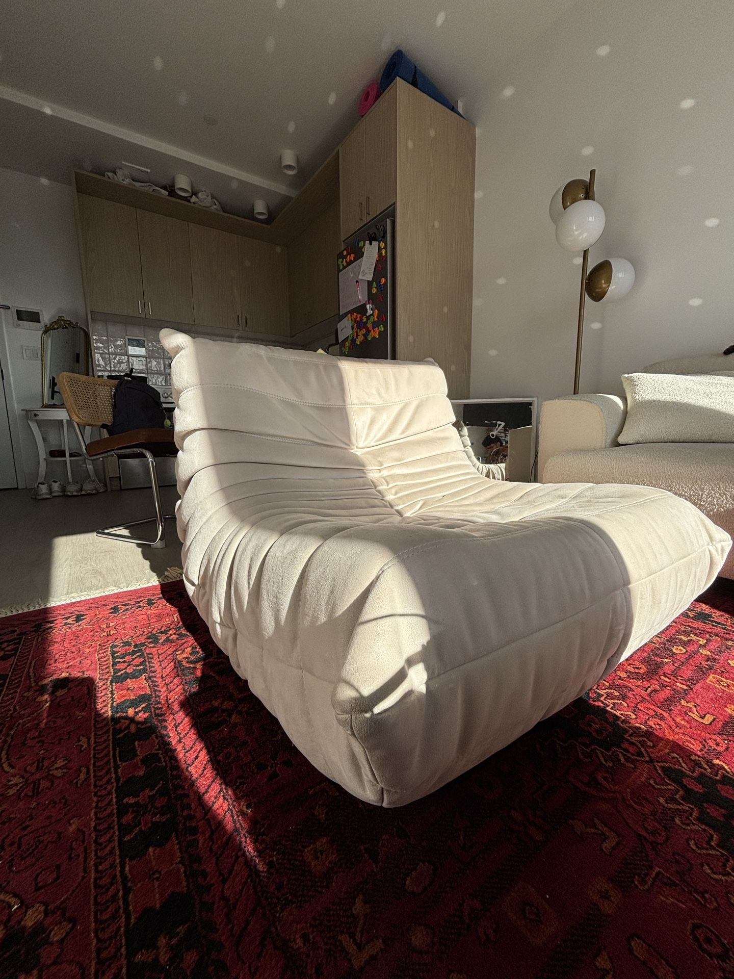 Suede Togo Style Sofa Chair