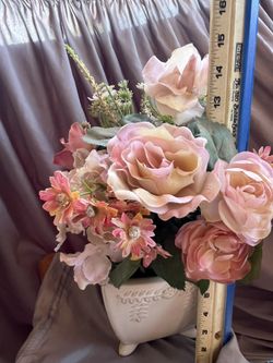 Silk Flowers And Vase