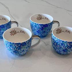 Lilly Pulitzer Ceramic Mugs - Set Of 4 