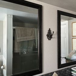 Bathroom Mirrors  & Matching Hooks  