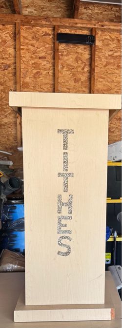 Wooden Church Tithe Offering Podium