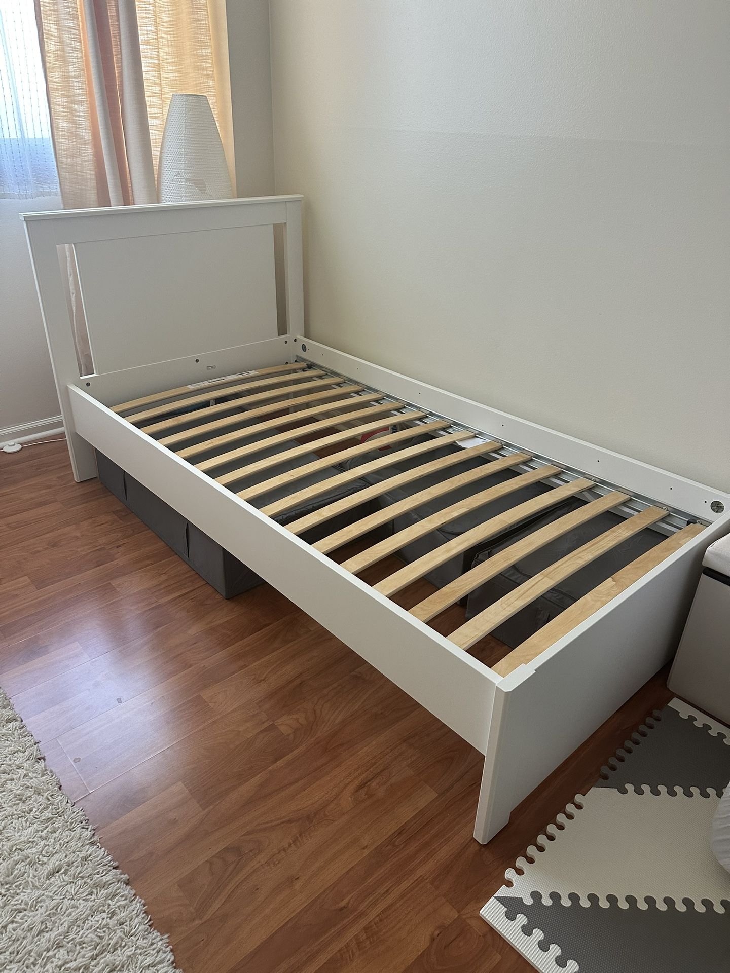 White IKEA Twin Bed Frame