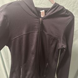 Marika black workout zip up hoodie