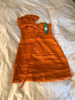 Farm Rio Orange Flower Mini Dress
