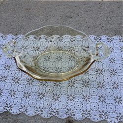 Yellow Depression Glass Dish