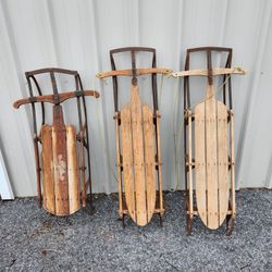 Vintage Wooden Sleds