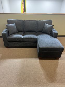 New L-Shaped Sofa (Navy Color) 3-seater Sectional