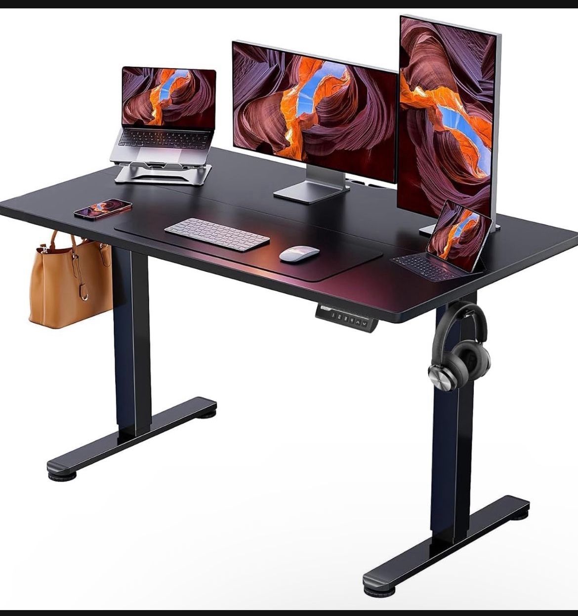 Height adjustable table/tv-table. With Wide Pad.