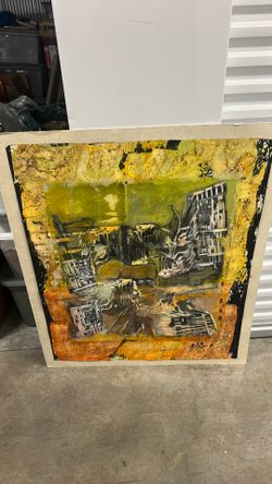 Original Marcela Santa Maria Mixed Media Artwork – “Homenaje” – 36” x 46” (2001)