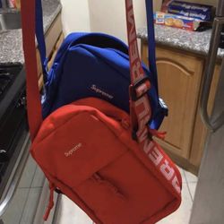 Red And Blue Supreme Ss18 Fanny Packs