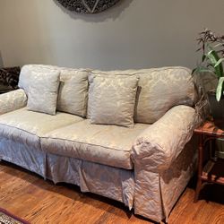 Ethan Allen Fabric Upholstered Loveseat Sofa Sleeper 