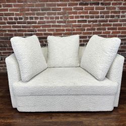 Delivery Available white lounge chair