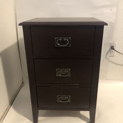 Cherrywood Nightstand With 3 Drawers
