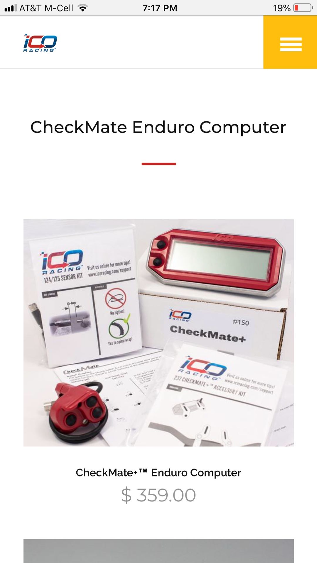 ICO CheckMate Enduro computer