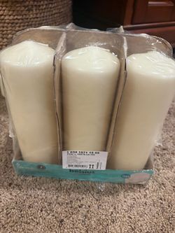 New Sealed Bolsius Professional Pillar Candles – Set of 6