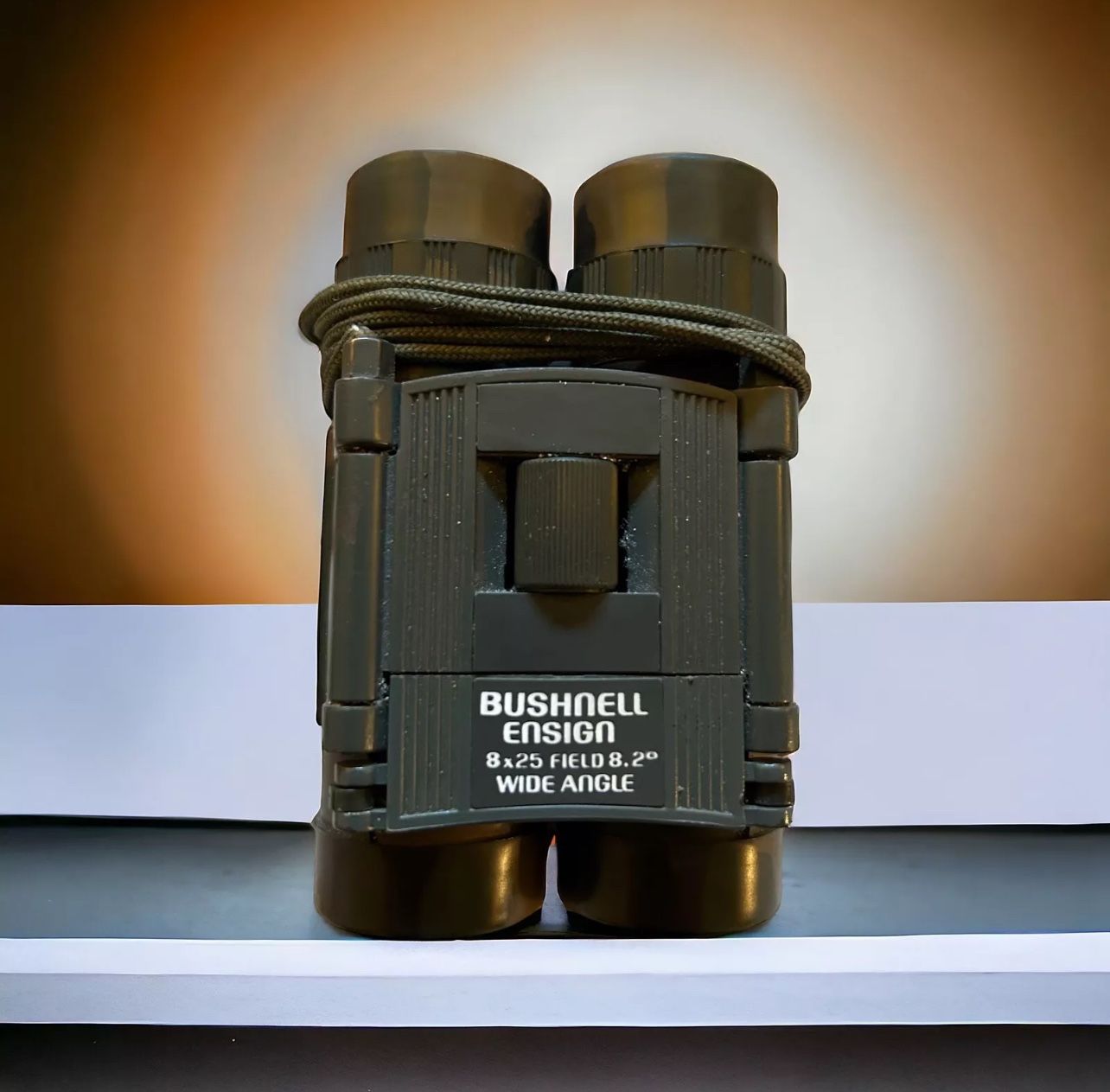Vintage Bushnell Ensign Binoculars Wide Angle 10x25 Field 6.5 with Camo Case