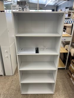 VASAGLE 5-Tier Bookshelf Storage Organizer - White