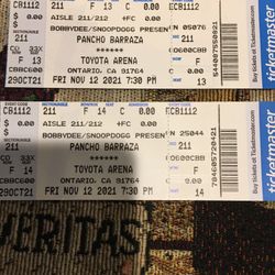 Pancho Barraza Tickets 50$ For Both Tonight