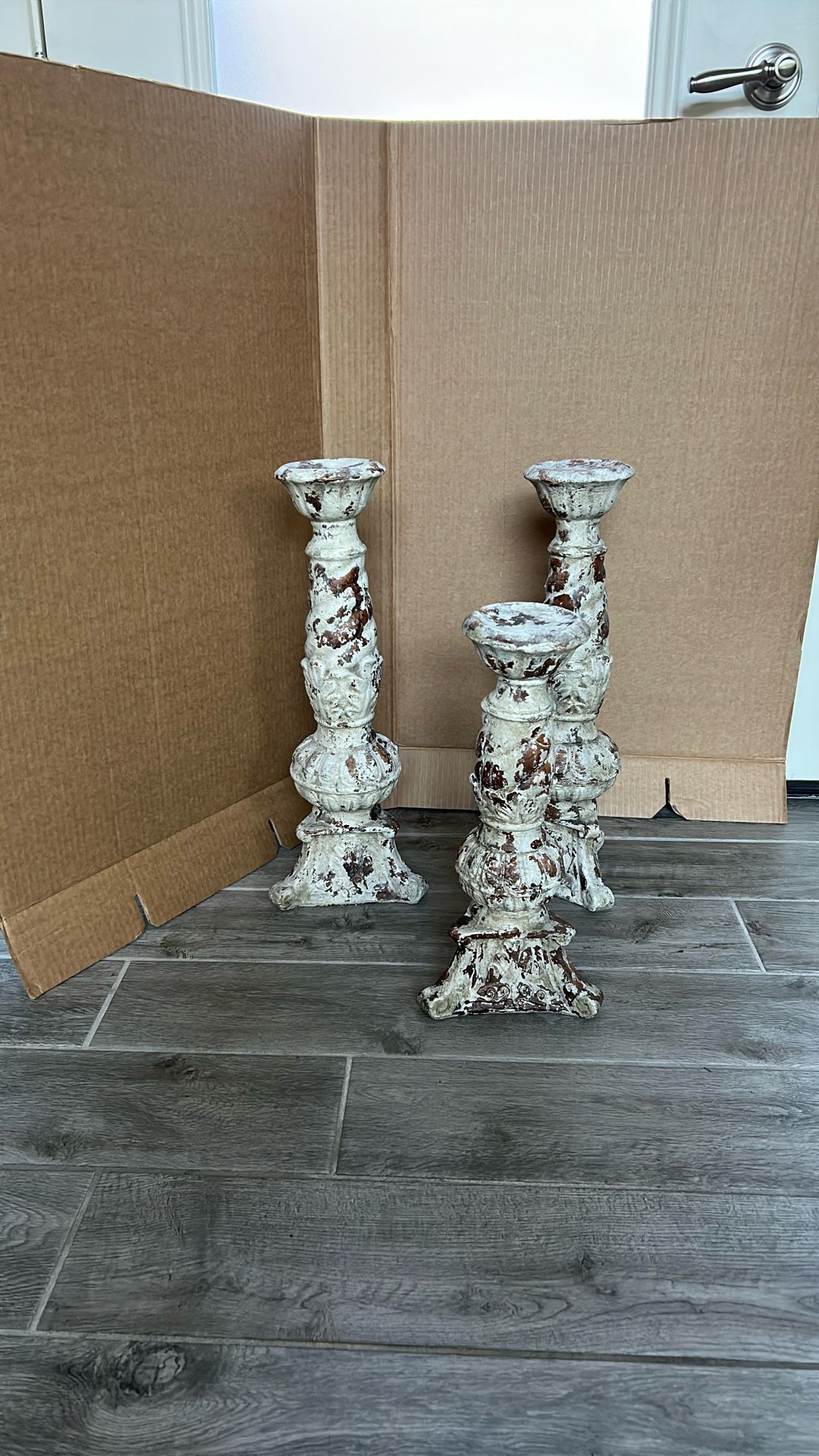 Stone Candle Holders Set Of 3