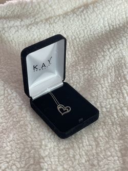 Kay jewelry Heart Necklace: Adjustable Necklace: Sterling Silver Girlfriend Gift