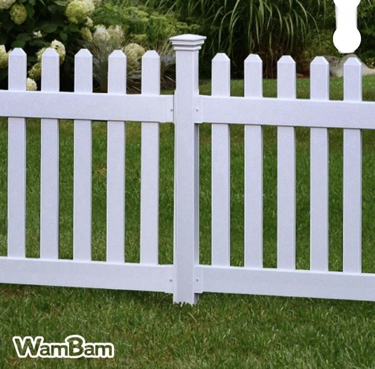π€π‘ 3ft WamBam Newport No-Dig Fence Finishing Post β White Vinyl β New in Box π‘π€