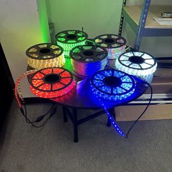 Brand New 100 feet LED Rope Light Indoor Outdoor Waterproof Cuttable (5 colors to choose). 