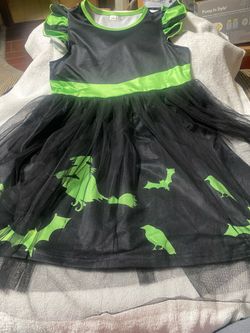 Girls 5-6 Years Halloween Witch Costume Dress Size 140
