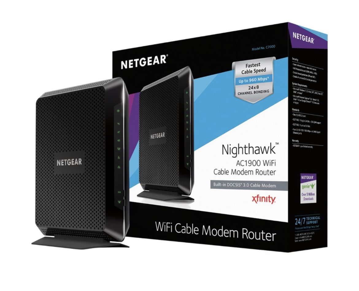 NETGEAR Nighthawk WiFi Cable Modem Router