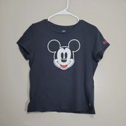 WOMENS Levi's Disney Mickey Mouse Logo TEE T SHIRT Large G, runs smaller size M