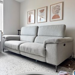 Gray Sofa With Power Reclining From Living Spaces