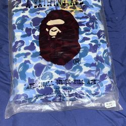 Blue Bape Shark Hoodie 