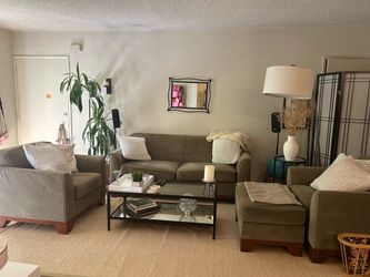 Sage green couch set