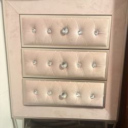 Pink Tufted Nightstand