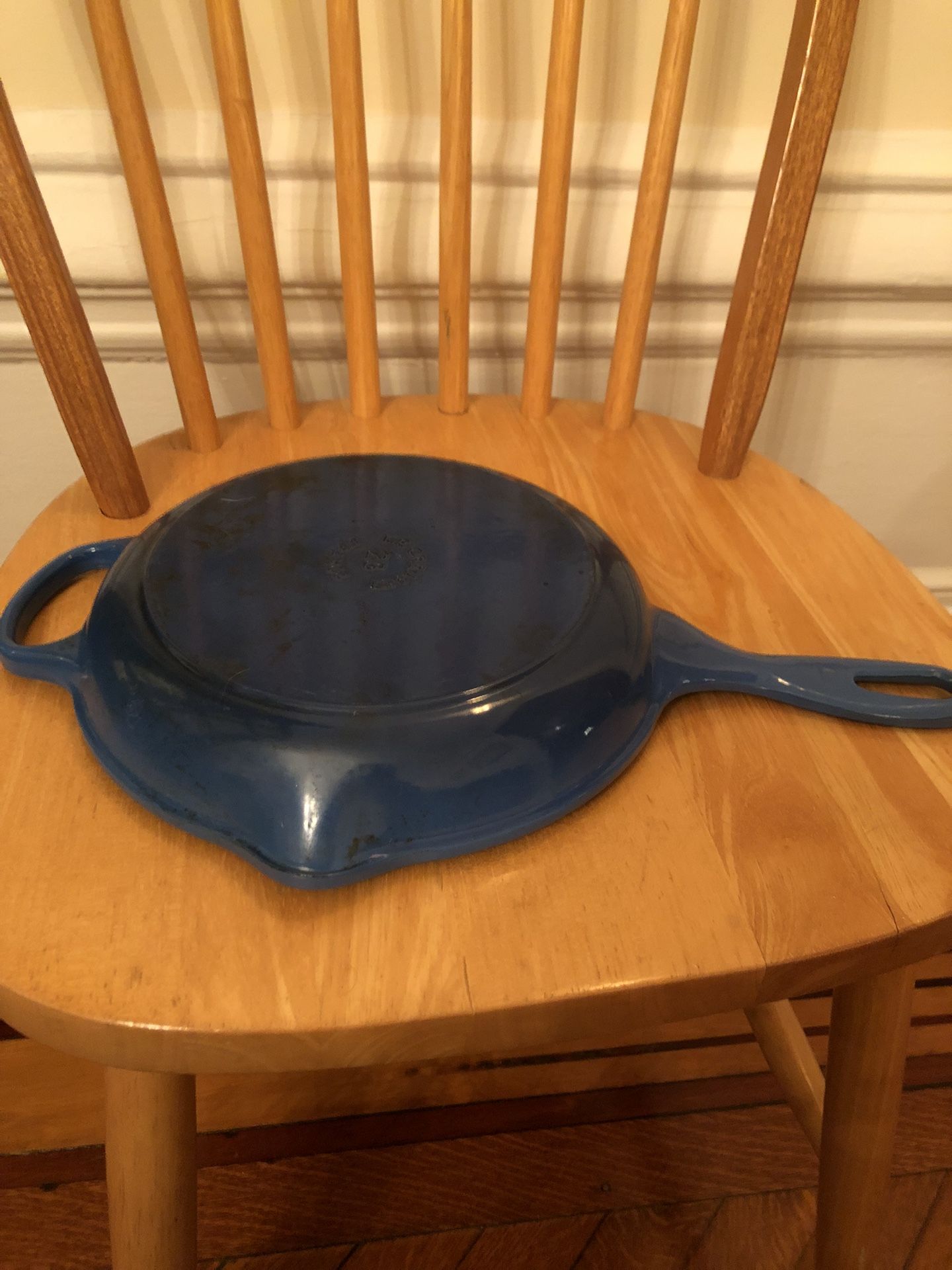 Le Creuset Signature 5-Qt. Ink Blue Cast Iron Everyday Pan for Sale in New  York, New York - OfferUp