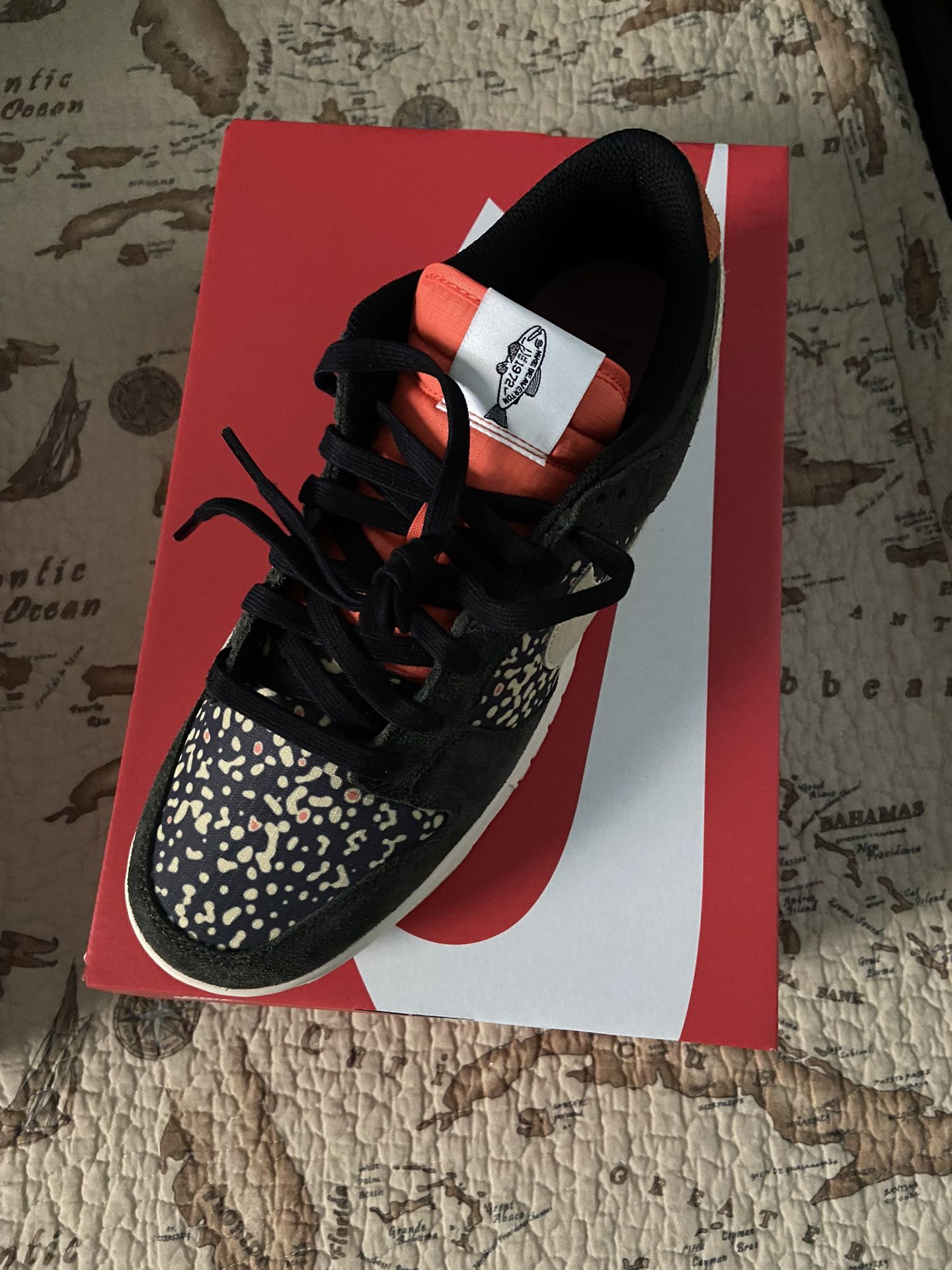 NIKE DUNK LOW SEQUOIA RAINBOW TROUT BRAND NEW WITH RECEIPT FROM NIKE PANDA JORDAN