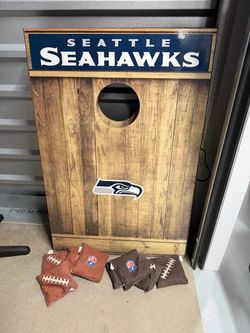 Seahawks corn hole game set