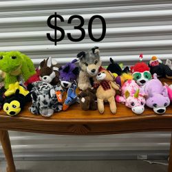 Lot Of 24 Plush / Stuffed Animals 