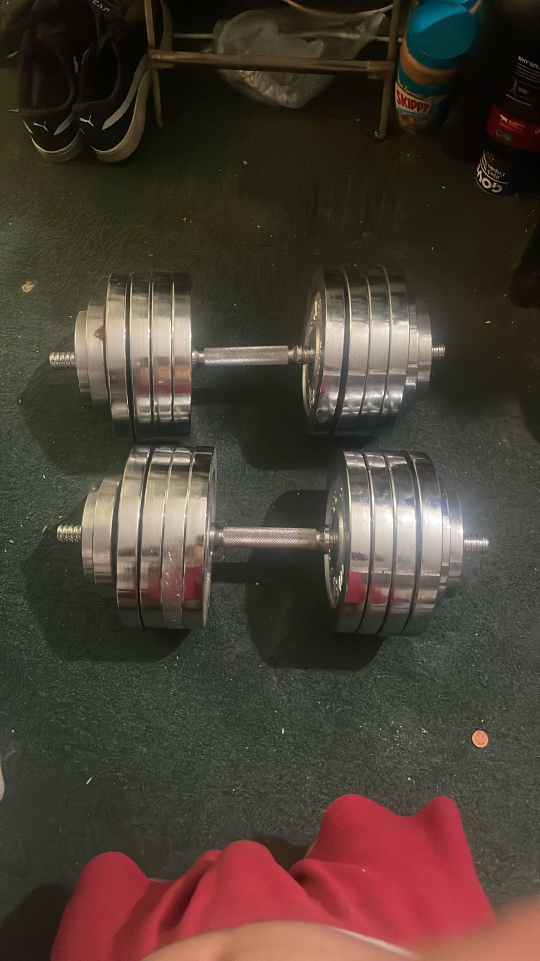 Adjustable Dumbbells 200 Pound Weight Total