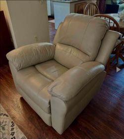 Lazy boy style leather recliner