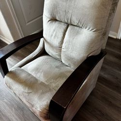 Nice Rocker Recliner Wooden Arms