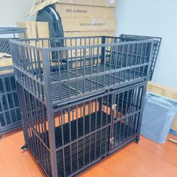 48'' Double Layer Heavy Duty Dog Crate