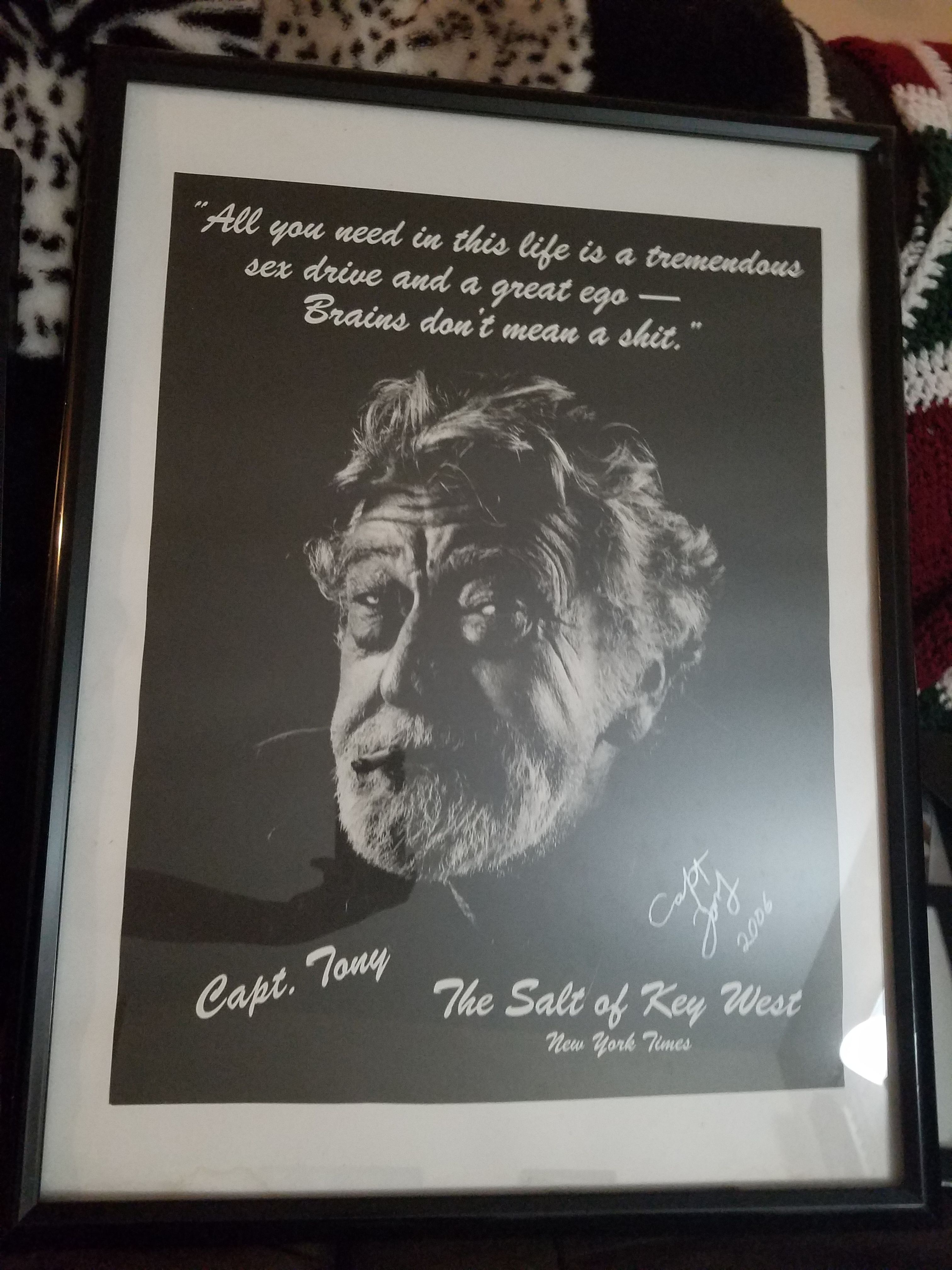 Signed Captain Tony poster