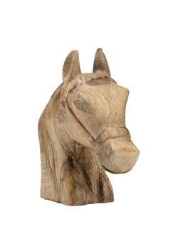 Handcrafted Horse Head Sculpture $40