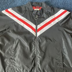 LILI SPORT.  Women’s Windbreaker Zip Up (Black, Red & White)