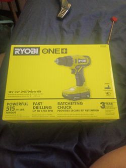 Ryobi one 18v 1/2 in drill driver kit