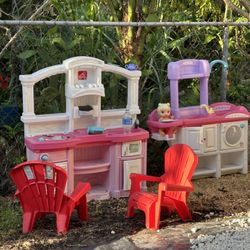 Kitchen / Baby Doll Nursery / Red Beach Kids Chairs 