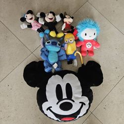 Mickey, Minion. Plushies Assorted